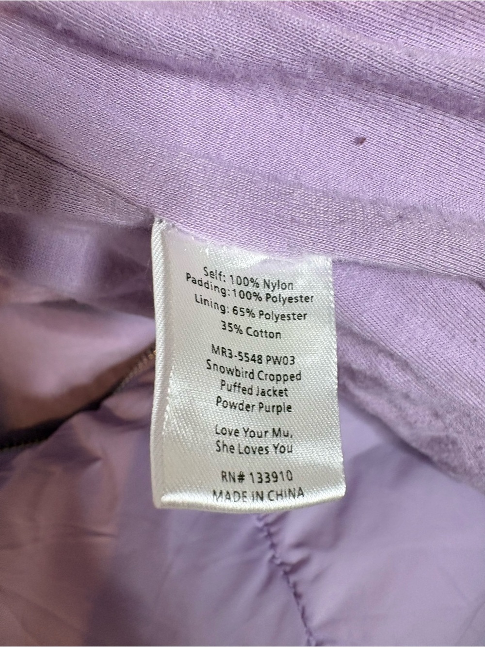 Show Me your Mumu Snowbird Puffer Jacket in Lavender | L - Picture 11 of 12